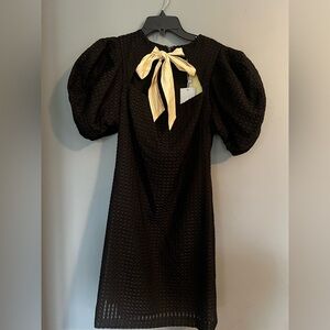 ANTONIO MELANI Black Dress with Cream Accent